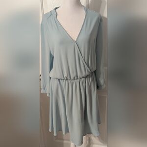 Miami light blue long sleeve dress Sz: L